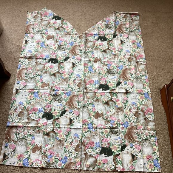 Cat Fabric Cotton Material One Piece Sewing Quilting Cat Lovers Crafts Crafting - Picture 4 of 4